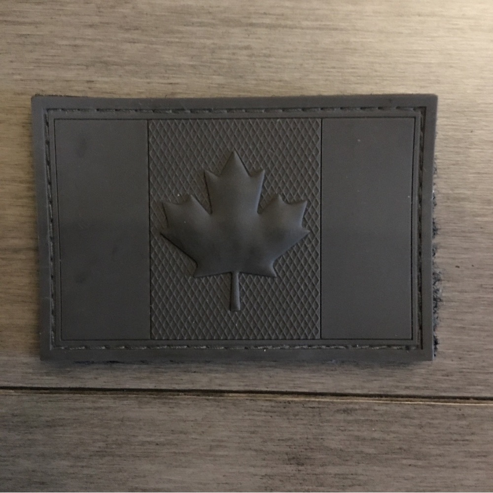 PVC CANADA PATCH (LOOP BACK) - 3”x2” GREY